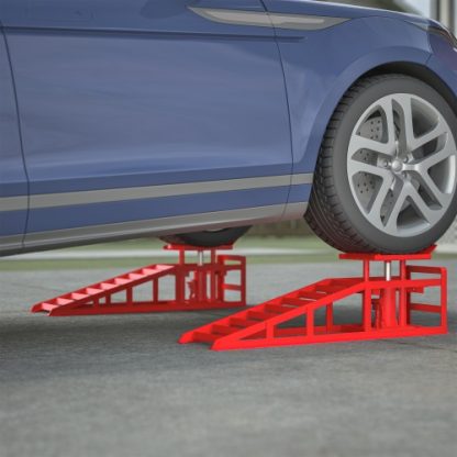 2 Pack Hydraulic Car Ramps 5T 11000lbs Low Profile Car Lift Service Ramps Truck Trailer Garage,Height Hydraulic Vehicle Ramps - Image 5