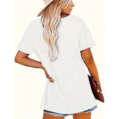 Tiger Print Love T Shirt For Women Funny Graphic Tee Tops Casual Loose Short Sleeve Blouse - Image 2