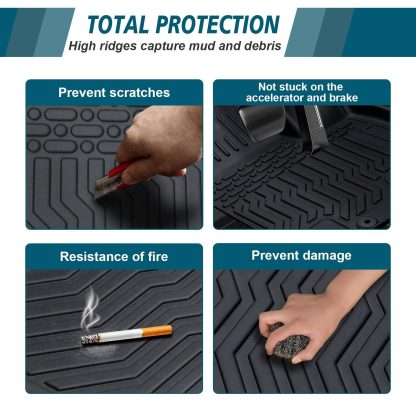 TPE Rubber Car Floor Mats For 18-23 Tacoma Double Cab - Image 8