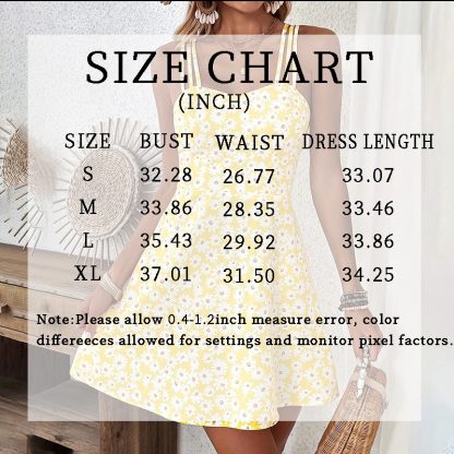 Women's Floral Print Cami Dress Spaghetti Strap A Line Flowy Summer Mini Sundress - Image 2