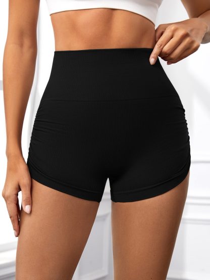 Workout Shorts For Women Scrunch Butt Lifting High Waisted Yoga Gym Seamless Booty Biker Shorts - Image 3