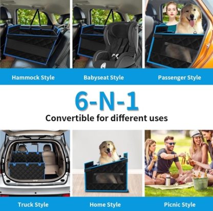 Dog Car Seat For Large Small Dogs Back Seat ,Extender Hammock For Cars SUV Truck - Image 9