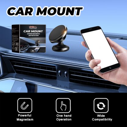 Rayhong Car Stand New Magnetic Folding Mobile Phone Stand For Rotating Dashboard Navigation For Cars - Image 6