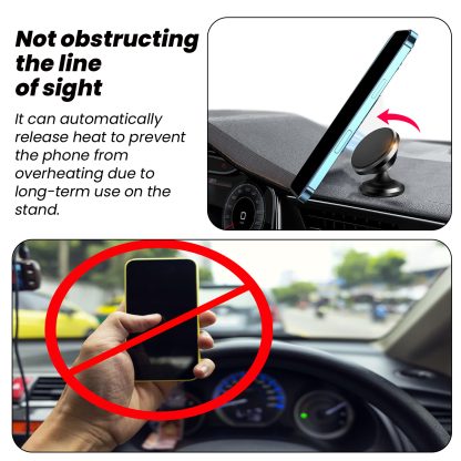 Rayhong Car Stand New Magnetic Folding Mobile Phone Stand For Rotating Dashboard Navigation For Cars - Image 5
