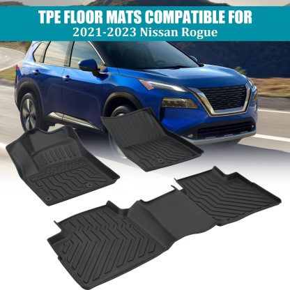 Floor Mats For 2021-2024 Rogue All Weather Anti-Slip Car Liners - Image 6