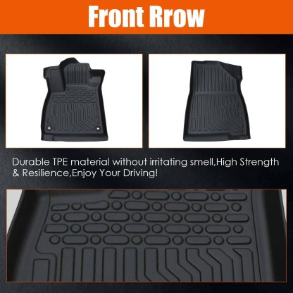 TPE Rubber Car Floor Mats All-Weather For 18-21 Accord - Image 8