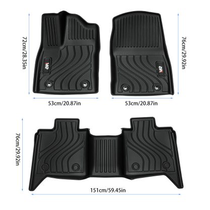 All-Weather TPE Front And Rear Row Floor Liners Floor Mats Fit For Toyota Tundra CrewMax Cab 2022-2025, Custom Fit Tundra Car Mats 20484 - Image 9