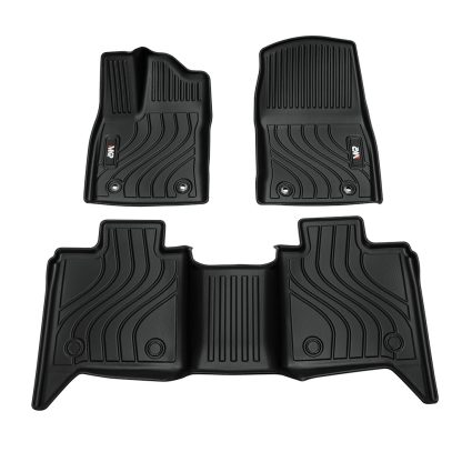 All-Weather TPE Front And Rear Row Floor Liners Floor Mats Fit For Toyota Tundra CrewMax Cab 2022-2025, Custom Fit Tundra Car Mats 20484 - Image 7