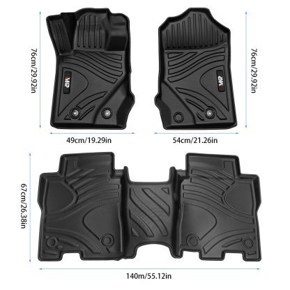 MKR Car Floor Mats For 2021-2023 Ford Bronco 3D TPE All-Weather Floor Mats - Full Set Interior Car Accessories All-Weather - Image 5