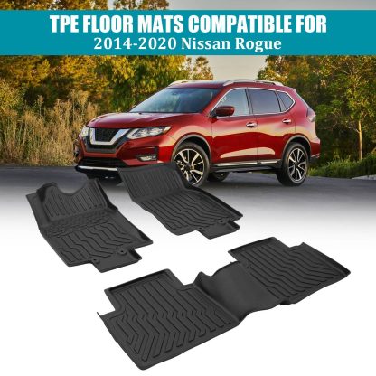 Car Floor Mats For 2014-2020 Rogue,NO FIT Rogue Sport,Black Cargo Liner - Image 2
