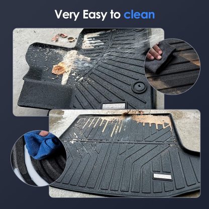 JIYOUKL Floor Mats & Cargo Liners Compatible For 2025 BMW X3 All Weather 2 Row Floor Liners And Trunk Mat Mats Accessories-Black - Image 4