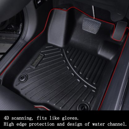 Floor Mats & Cargo Liners Compatible For Toyota Camry 2025 -Include Hybrid- All Weather 2 Row Floor Liners And Trunk Mat Mats Accessories-Black. - Image 6