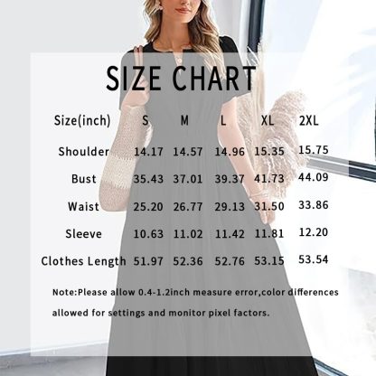 Women's Summer Short Sleeve V Neck Swing Dress Flowy Pleated Tiered Maxi Beach Sundress With Pockets - Image 9