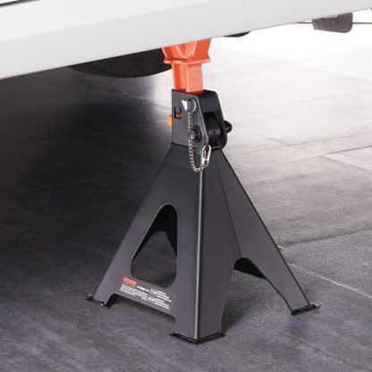 VEVOR Jack Stands, 6 Ton  13,000 Lbs Capacity Car Jack Stands Double Locking, 14.2 -23 Inch Adjustable Height, For Lifting SUV, Pickup Truck, Car And UTV ATV, Red, 1 Pair - Image 4