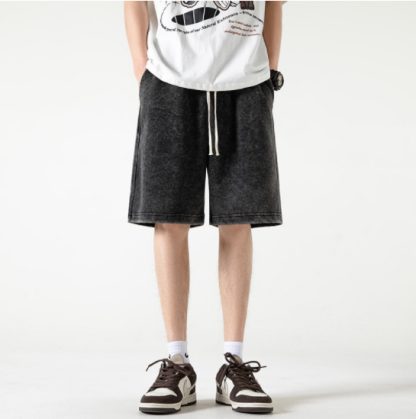 Summer Shorts Men's Loose Trendy Washed Shorts - Image 5