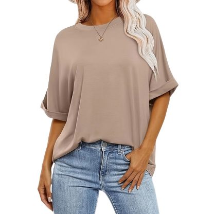 3 Pcs Women Oversized T-Shirt Short Sleeve Crew Neck Tee Tops Summer Casual Loose Tee T-Shirt - Image 3