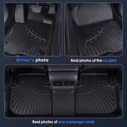 Floor Mats & Cargo Liners Compatible For 2024 2025 Lincoln Nautilus TPE All Weather 2 Row Floor Liners And Trunk Mat Mats Accessories-Black - Image 4