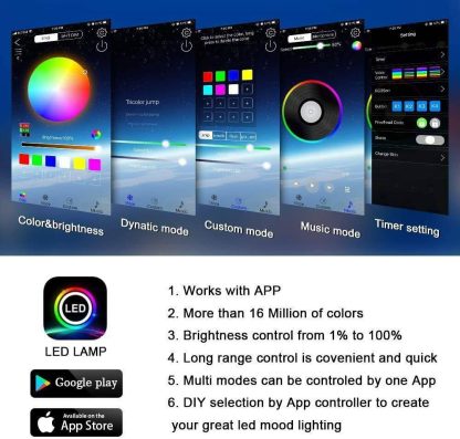 6x Car Underglow Neon Accent Strip Lights Kit RGB Million Multi-Color Music Lamp - Image 4