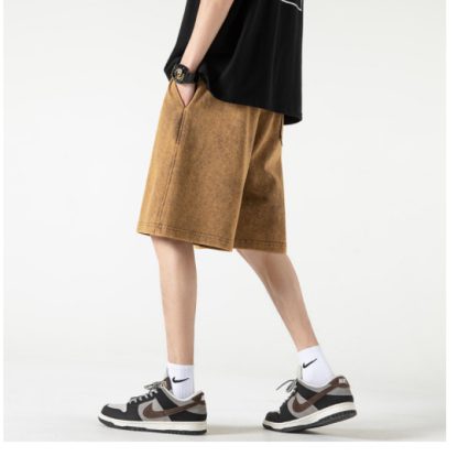 Summer Shorts Men's Loose Trendy Washed Shorts - Image 6