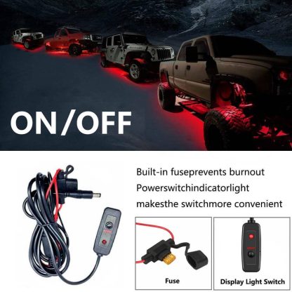 6x Car Underglow Neon Accent Strip Lights Kit RGB Million Multi-Color Music Lamp - Image 2