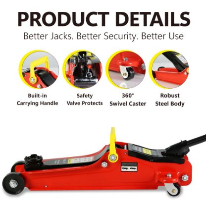 2 Ton Low Profile Floor Jack With Floor Jack Lift Range Of 3.3 Inches-15.2 Inches   Unavailable Platforms- Welfel , Temu - Image 9