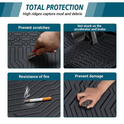 TPE Rubber Car Floor Mats All-Weather For 17-22 CR-V - Image 4