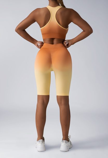 Workout Sets For Women 2 Piece Seamless  Crop Tank High Waist Shorts Yoga Outfits,Workout Outfits For Women 2 Piece Seamless Sport Bra High Waist Yoga Leggings Sets - Image 3