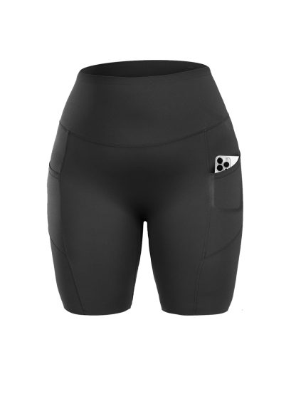 Workout Shorts For Women With Pockets, Tummy Control High Waist Biker Yoga Athletic Belly-Contracting Spandex Yoga Shorts - Image 5