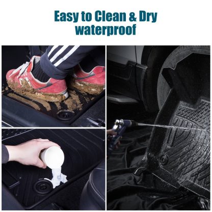 Car Floor Mats For 2023 CRV Hybrid Black All-Weather TPE Rubber Car Mats - Image 2