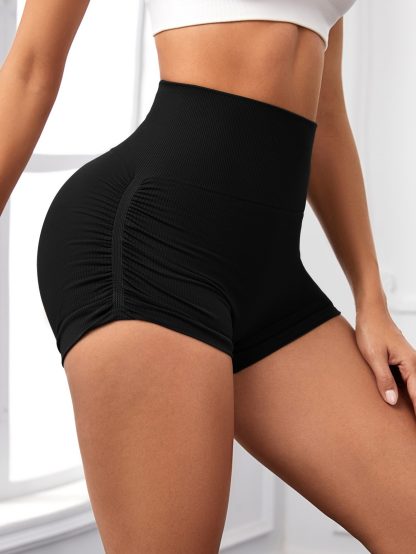 Workout Shorts For Women Scrunch Butt Lifting High Waisted Yoga Gym Seamless Booty Biker Shorts - Image 4