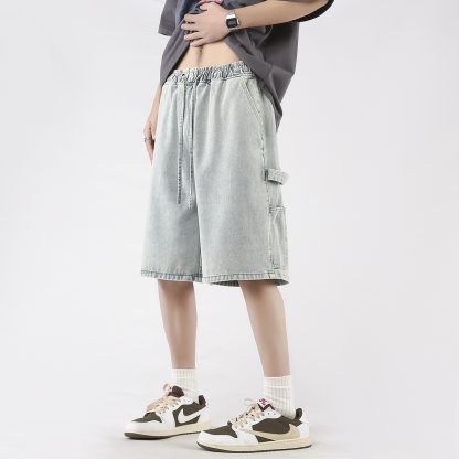 Denim Shorts Men's Casual Loose Large Size Shorts - Image 4