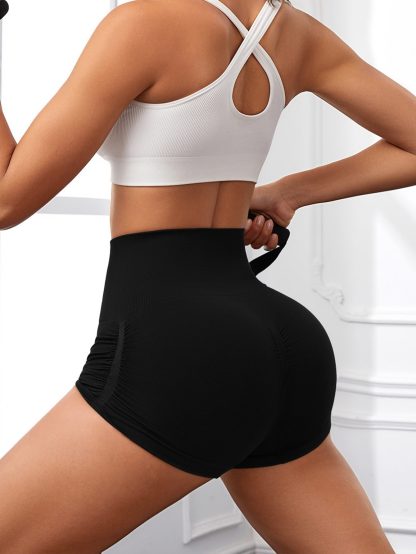 Workout Shorts For Women Scrunch Butt Lifting High Waisted Yoga Gym Seamless Booty Biker Shorts - Image 5