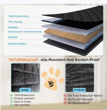 Dog Car Seat For Large Small Dogs Back Seat ,Extender Hammock For Cars SUV Truck - Image 8