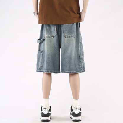 Denim Shorts Men's Casual Loose Large Size Shorts - Image 2