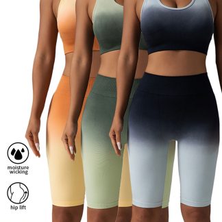 3 Pack Women Workout Shorts Scrunch Shorts Seamless High Waisted Contour Gym Yoga Biker Shorts