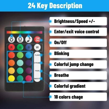 6x Car Underglow Neon Accent Strip Lights Kit RGB Million Multi-Color Music Lamp - Image 3
