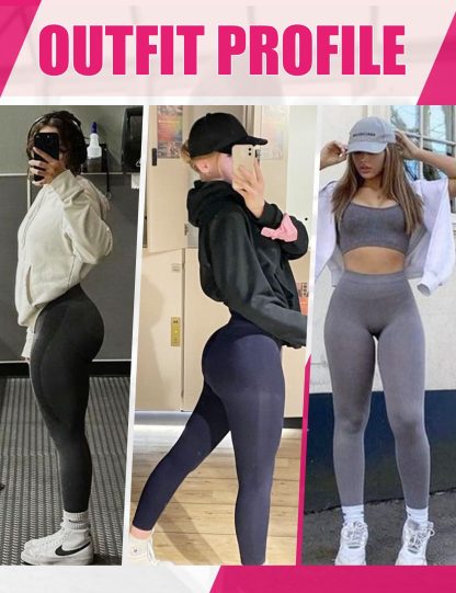 Leggings - Cropped High-waisted Seamless Solid Color - Image 4
