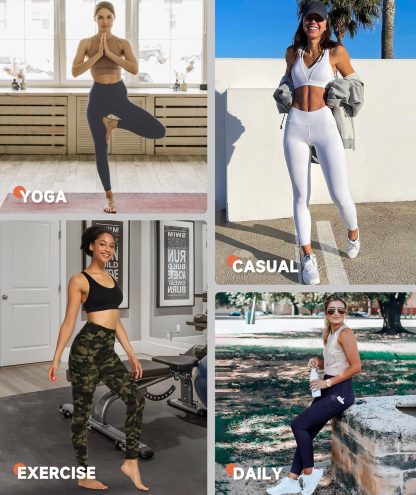 Leggings - Cropped High-waisted Solid Color Army Green - Image 2