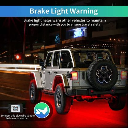 6x Car Underglow Neon Accent Strip Lights Kit RGB Million Multi-Color Music Lamp - Image 9