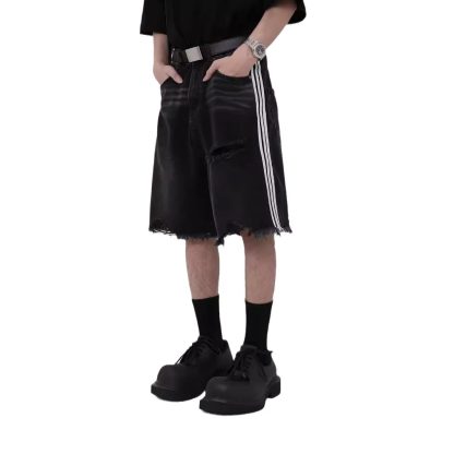 Destroyed Ripped Shorts American Style Loose Casual Shorts - Image 5
