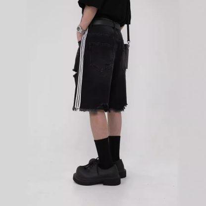 Destroyed Ripped Shorts American Style Loose Casual Shorts - Image 3