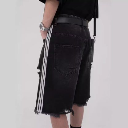 Destroyed Ripped Shorts American Style Loose Casual Shorts - Image 4