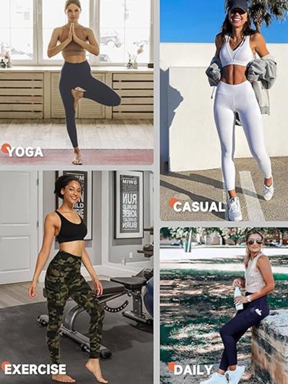 Leggings - Cropped High-waisted Print Color Inkjet - Image 2