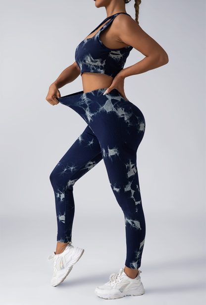 For Women Workout Sets  2 Piece Seamless High Waist Shorts Yoga Outfits,Workout Outfits 2 Piece Seamless Sport Bra High Waist Yoga Leggings Sets - Image 3
