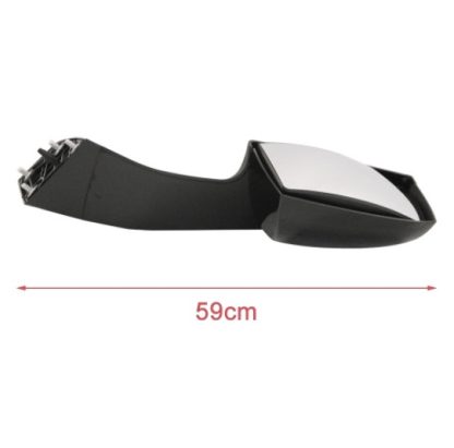 2Pcs Black Hood Mirrors Assembly Fit For Volvo VNL 2000-2015, Pair Of Heavy Truck Mirror With Mounting Kit Driver And Passenger Side - Image 4