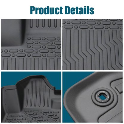 Car Floor Mats For 2023 CRV Hybrid Black All-Weather TPE Rubber Car Mats - Image 3
