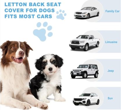 Dog Car Seat For Large Small Dogs Back Seat ,Extender Hammock For Cars SUV Truck - Image 2