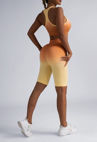 Workout Sets For Women 2 Piece Seamless  Crop Tank High Waist Shorts Yoga Outfits,Workout Outfits For Women 2 Piece Seamless Sport Bra High Waist Yoga Leggings Sets - Image 10