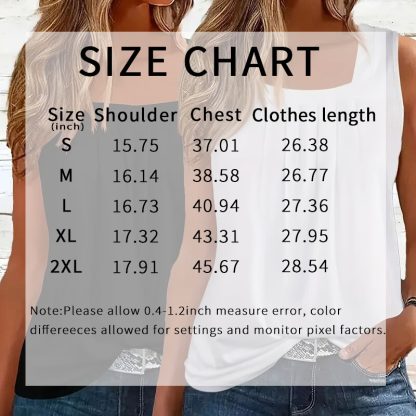 2 Pack Summer Tank Tops For Women Loose Fit Pleated Square Neck Sleeveless Tops - Image 5