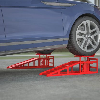 2 Pack Hydraulic Car Ramps 5T 11000lbs Low Profile Car Lift Service Ramps Truck Trailer Garage,Height Hydraulic Vehicle Ramps - Image 6